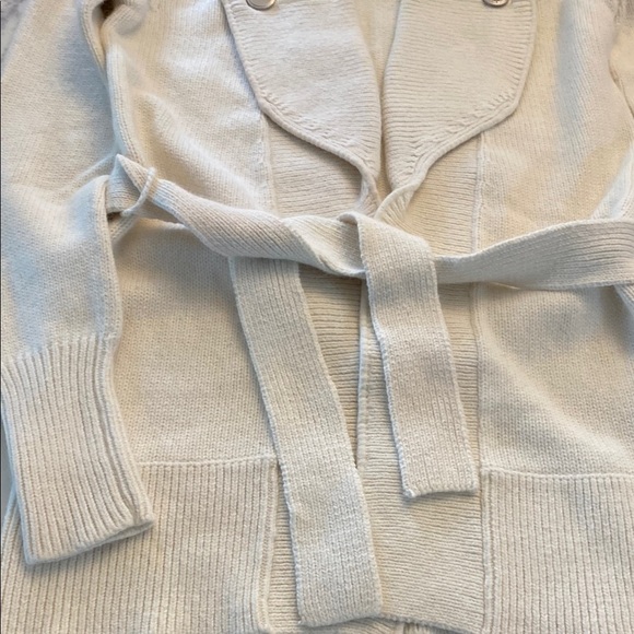 Cream Knit Cardigan with Belt - Picture 4 of 4